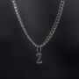 Mini Initial Necklace With 3mm Cuban Chain, thumbnail 4 of 11