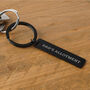 'Dad's Allotment' Long Black Metal Keyring | Key Accessory | Father's Day, thumbnail 1 of 2