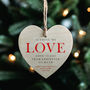 'Love Across The Miles' Personalised Heart Decoration, thumbnail 3 of 5