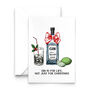 'Gin Is For Life' Funny Christmas Card, thumbnail 2 of 3
