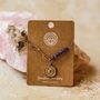 Gemstone Star Charm Bracelet 18 K Gold Plated 4mm Polished Beads, thumbnail 4 of 7