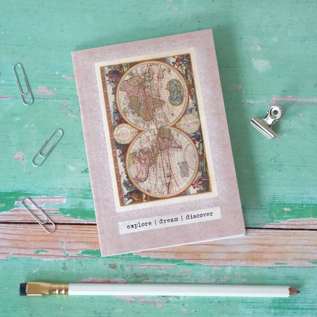 Vintage Maps Pocket Journal By Arbee