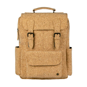 15 Inch Laptop Backpack In Cork Leather, 7 of 9