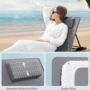 Set Of Two Folding Beach Sunloungers Deck Beach Chairs, thumbnail 1 of 6