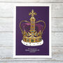 King Charles Coronation St Edwards Crown Art Print, thumbnail 4 of 6