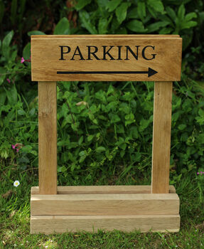 Portable Oak Engraved Sign, 3 of 5