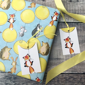 Fox And Friends Birthday Wrapping Paper, 2 of 8