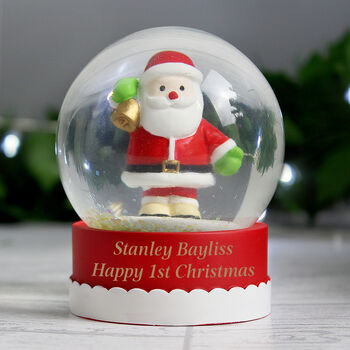 Personalised Santa Christmas Snow Globe, 7 of 8