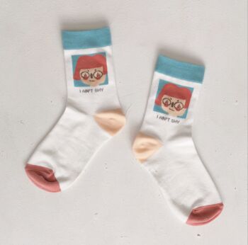 Funny Block Colour Quarter Length Socks, 4 of 6