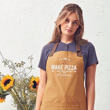 Personalised 'It's Time To Make Pizza' Adult Apron, 4 of 8