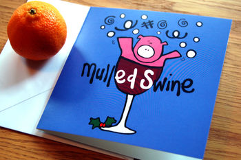 Mulled Swine Funny Christmas Card, 2 of 2