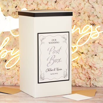 Wavy Edge Wedding Card Post Box, 2 of 6