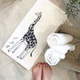 Personalised Monogram Giraffe Towel, thumbnail 2 of 4