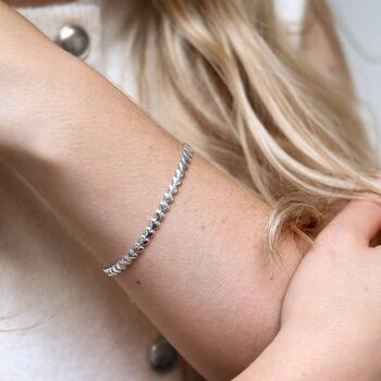 Sterling Silver Love Chain Bracelet, 5 of 6