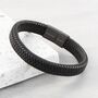 Personalised Men's Leather Braided Bracelet, thumbnail 1 of 5