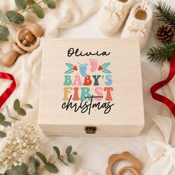 Personalised Baby’s First Christmas Eve Box, 2 of 6