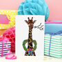 'Festive Fiesta' Giraffe Christmas Card, thumbnail 1 of 3