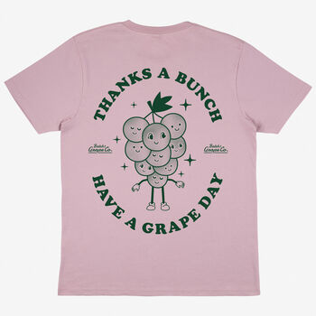 Thanks A Bunch Unisex Purple Fruit Logo T Shirt, 5 of 7
