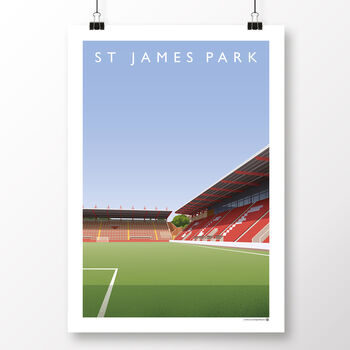 Exeter City St James Park Big Bank/Main Stand Poster, 2 of 8