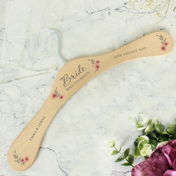 Personalised Bridal Wedding Day Hanger, 2 of 8