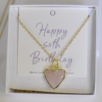 30th Birthday Crystal Heart Pendant Necklace Gift For Her, 4 of 7