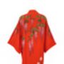 Wisteria And Chrysanthemum Terracotta Embroidered Long Kimono, thumbnail 12 of 12