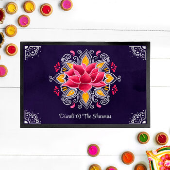 Personalised Diwali Rangoli Decoration Mat, 2 of 3