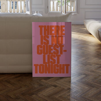 Guestlist Print | Typographic Poster | Wall Art | Aesthetic | Typographic | Trendy | Party Artwork | Club | House Music | Groovy, 9 of 10