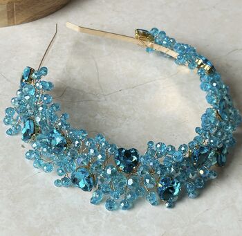 Sky Blue Heart Headband, 6 of 6