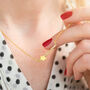 Crystal Bar Necklace With Star Detail, thumbnail 1 of 4