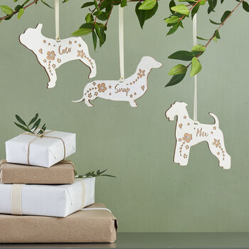 Personalised Pet Dog Breed Hanging Keepsake Decoration, 8 of 12