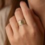 Personalised Sterling Silver And Brass Spinner Ring With Cubic Zirconia – 10mm, thumbnail 1 of 10