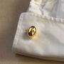 Rugby Ball Gold Cufflinks Gift For Men 316 L Stainless Steel Sports Accessory, thumbnail 4 of 5