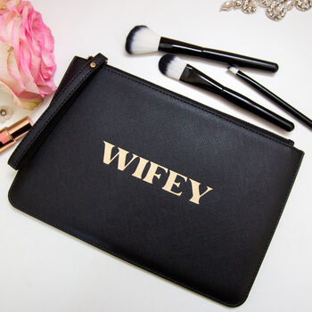 Wifey Hen Do Wedding Or Honeymoon Clutch Bag, 4 of 6