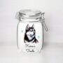 Personalised Huskey Kilner Style Dog Treat Jar, thumbnail 1 of 2