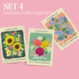 Illustrated Flower Prints Gallery Wall Set Of Three, thumbnail 5 of 9