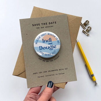 Save The Date Beach Waves And Sun Wedding Magnet, 2 of 7