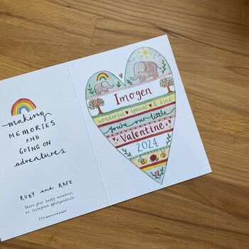 Personalised Our Little Valentine Card, 3 of 7