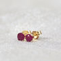 Ruby Stud Earrings In Silver Or Gold, thumbnail 7 of 11