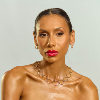 Multi Finish Hula Necklace Sterling Silver Gold Vermeil, 4 of 5