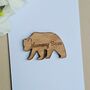 'Mummy Bear' Wooden Token And Card, thumbnail 2 of 2