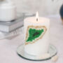 Emerald Green Geode Candle, thumbnail 1 of 4