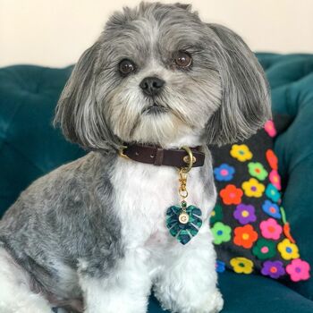 Puppies And Piña Coladas Personalised Dog Collar Charm, 4 of 4