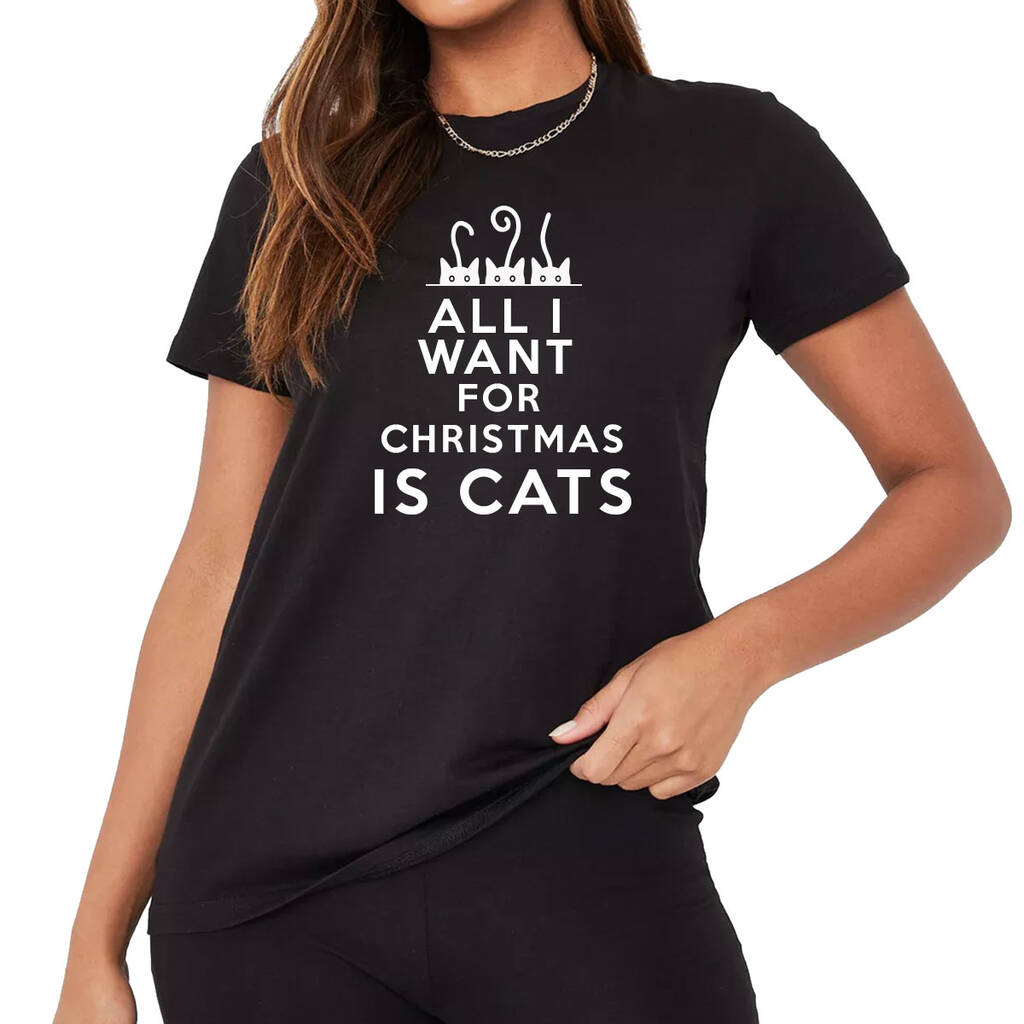 All I Want For Christmas Is Cats T Shirt