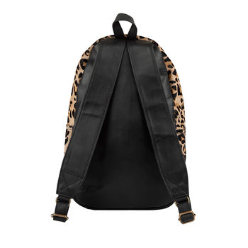 Classic Leather Backpack In Leopard Print Pony Hair, 6 of 10