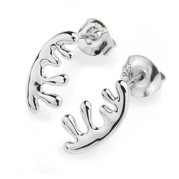 Silver Wave Studs, 2 of 4