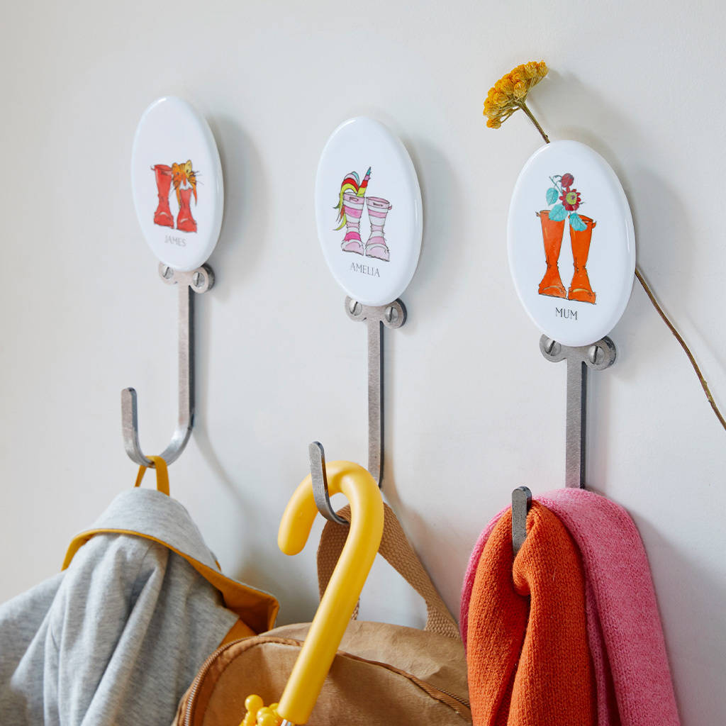 personalised welly boot coat hook by this is nessie ...