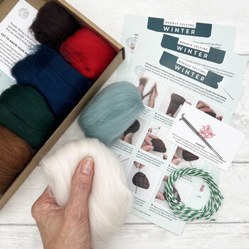 Needle Felting Kit Winter Decorations, 2 of 10