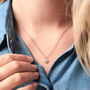 Diamond Necklace With Tiny Heart Charm, thumbnail 1 of 6