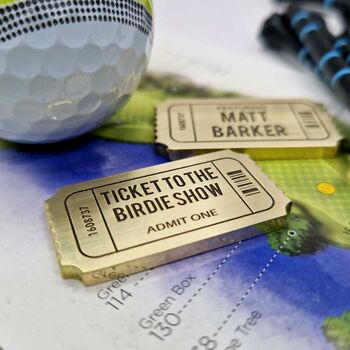 'The Birdie Show' Personalised Golf Ball Marker, 4 of 6